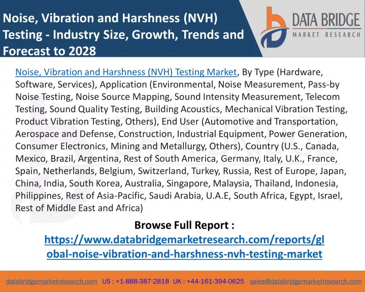 noise vibration and harshness nvh testing