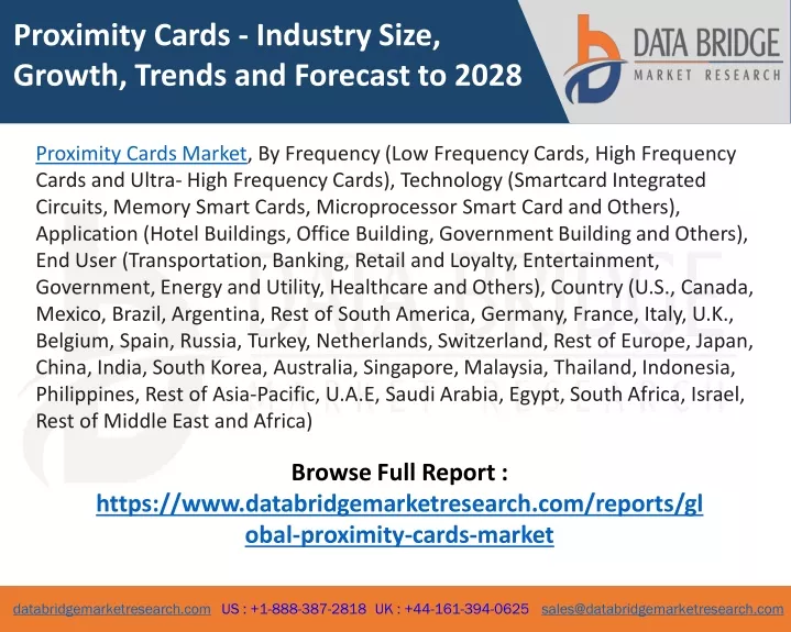 proximity cards industry size growth trends