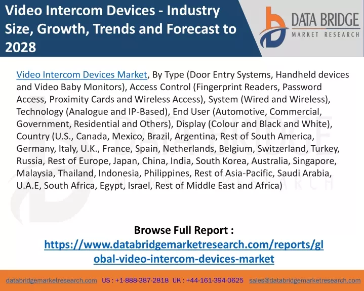 video intercom devices industry size growth