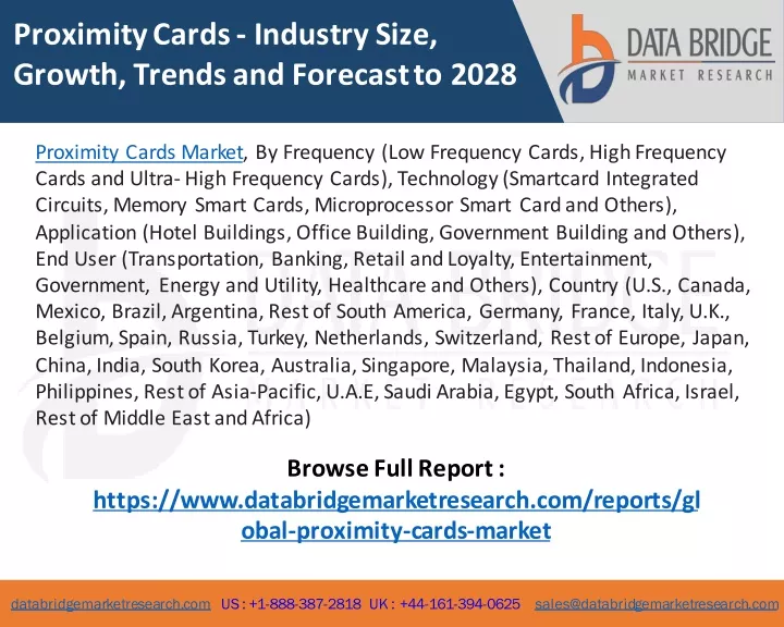 proximity cards industry size growth trends