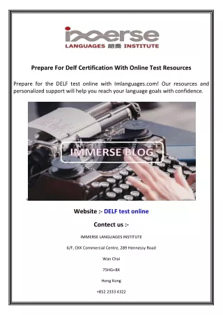 prepare for delf certification with online test