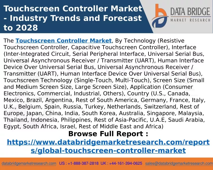 touchscreen controller market industry trends