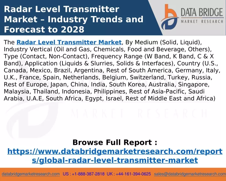 radar level transmitter market industry trends