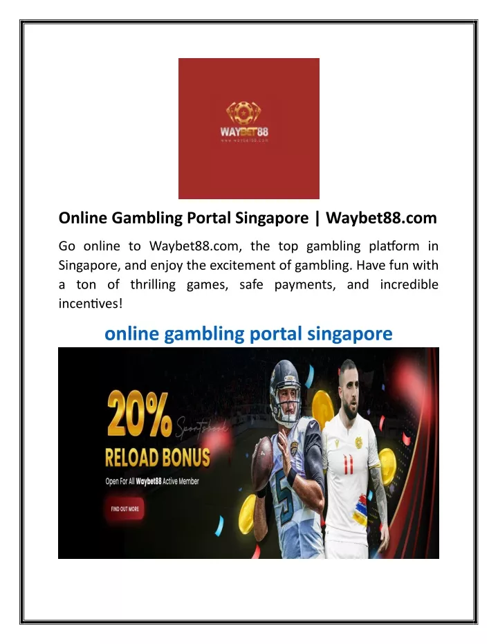 online gambling portal singapore waybet88 com
