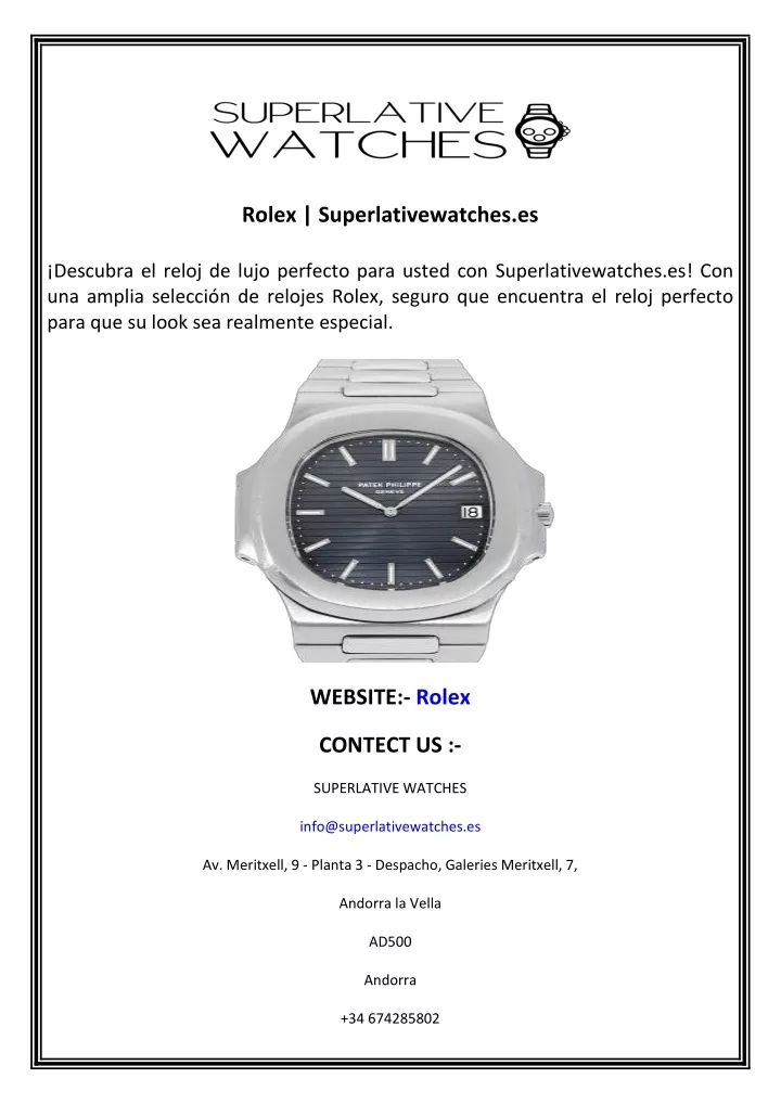 rolex superlativewatches es