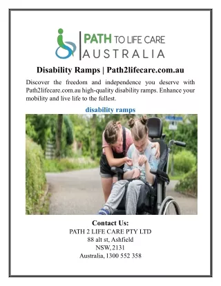 Disability Ramps | Path2lifecare.com.au
