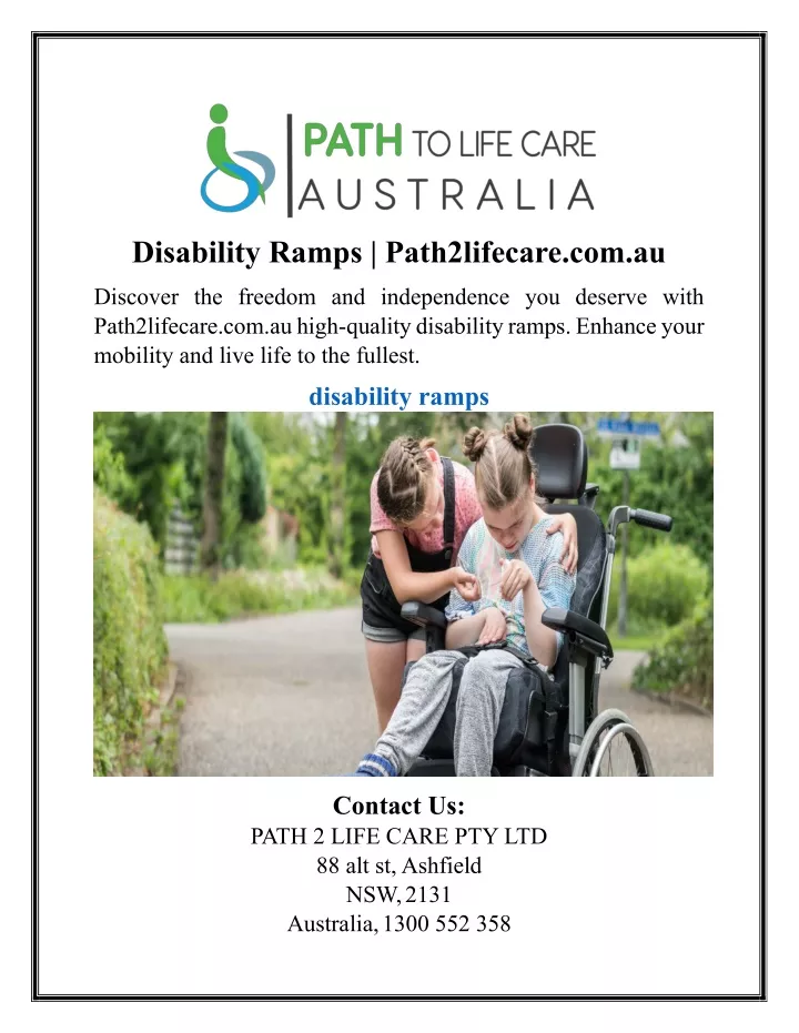 disability ramps path2lifecare com au