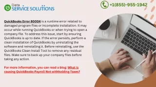 QuickBooks Error 80004 | call - 855-955-1942