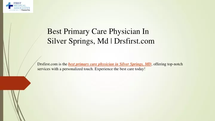 best primary care physician in silver springs