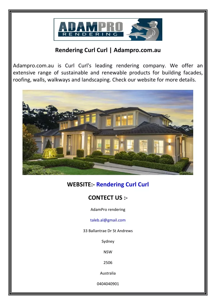rendering curl curl adampro com au