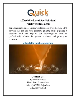 affordable local seo solution quickwebsiteseo com