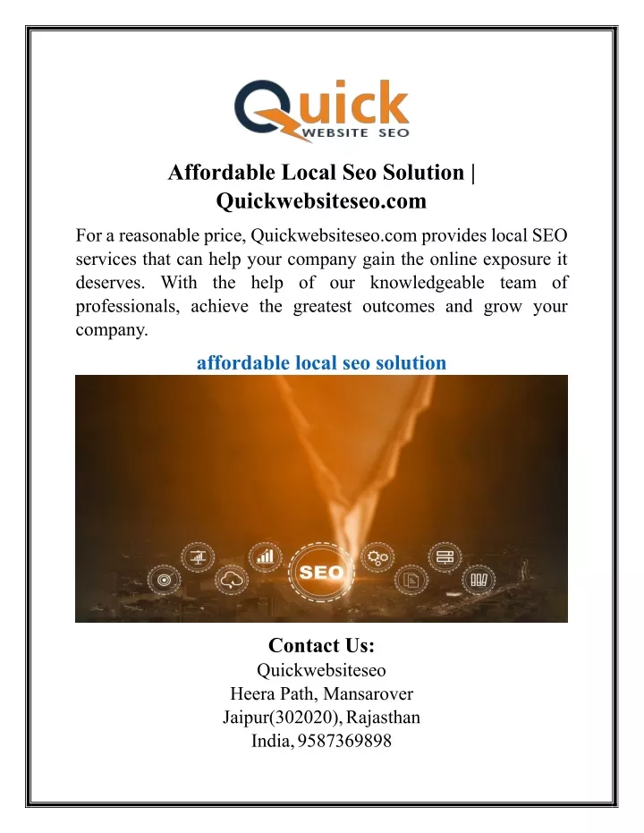 affordable local seo solution quickwebsiteseo com