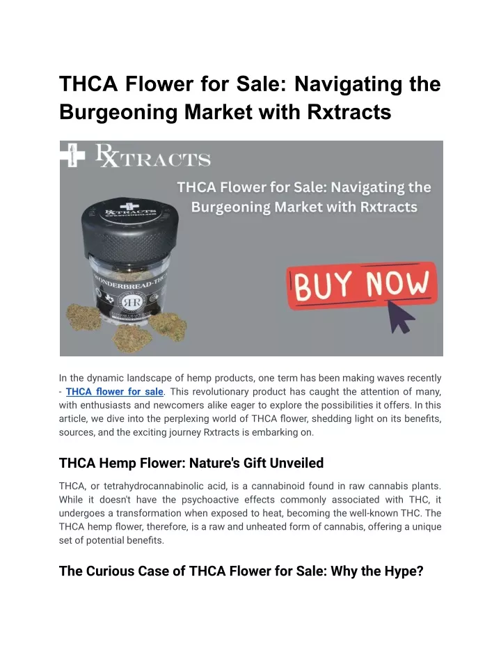 thca flower for sale navigating the burgeoning