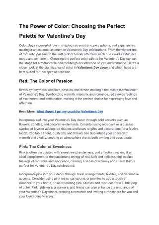 The Power of Color_ Choosing the Perfect Palette for Valentine's Day