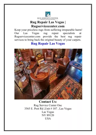 Rug Repair Las Vegas Rugservicecenter.com