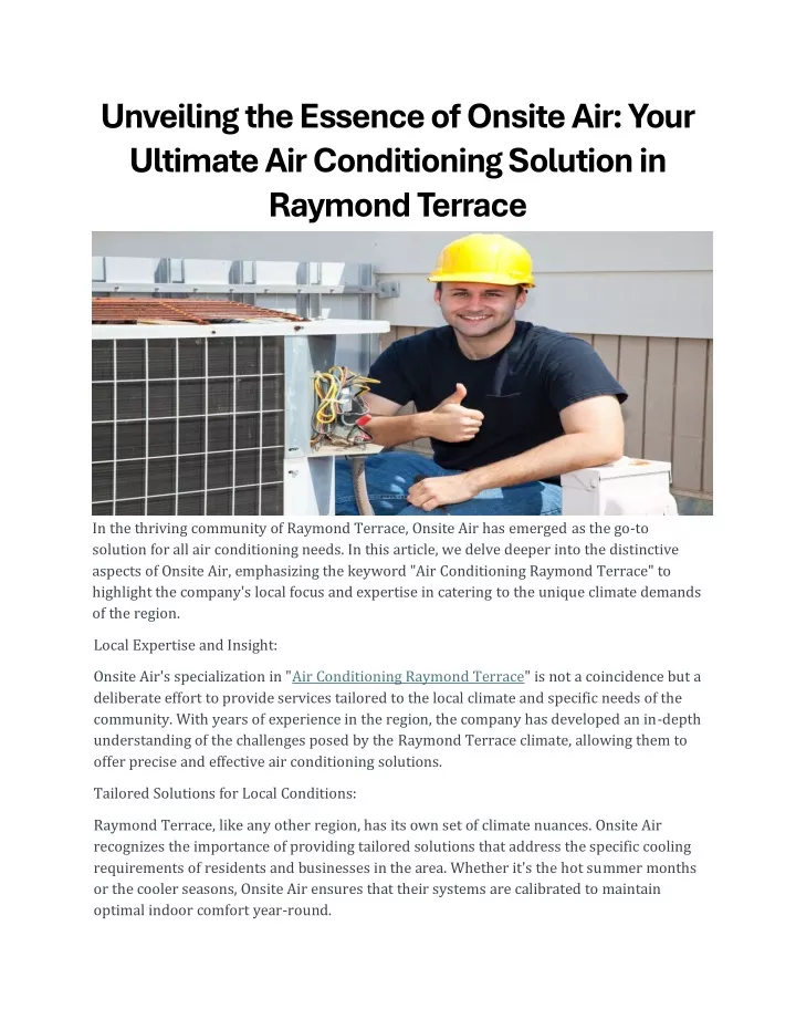 unveiling the essence of onsite air your ultimate