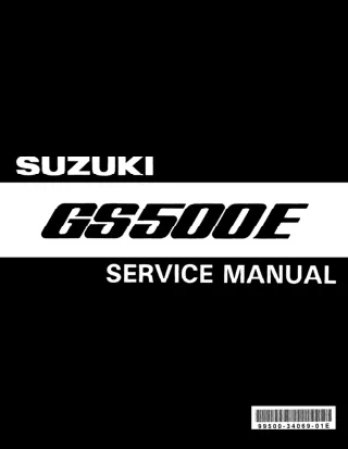 1991 Suzuki GS500E Service Repair Manual