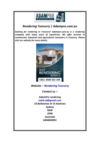 rendering tuncurry adampro com au
