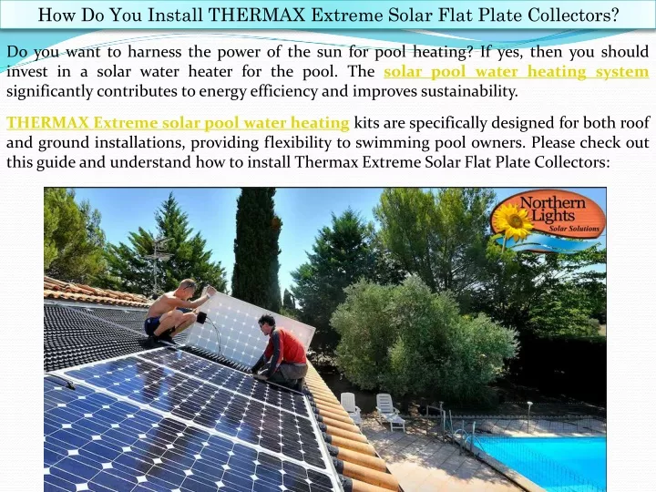 how do you install thermax extreme solar flat