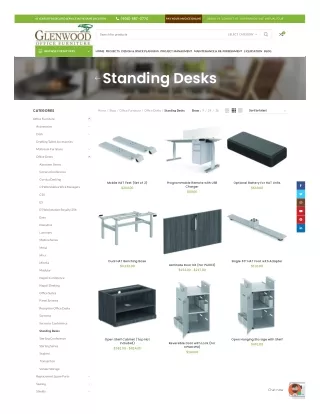 Customize Your Workspace: Standing Office Desks by Glenwood Office Furniture in