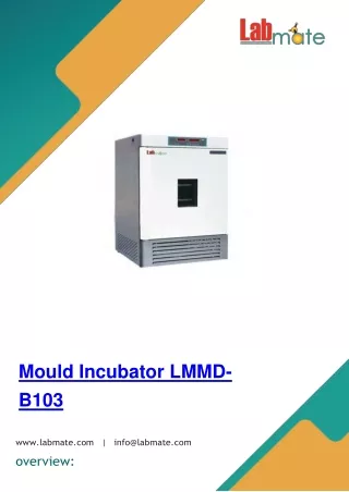 mould incubator lmmd b103