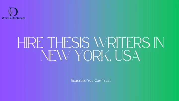 hire thesis writers in new york usa