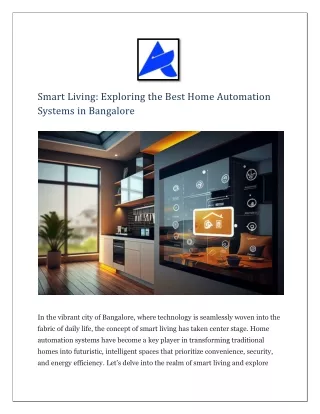 Smart Living: Exploring the Best Home Automation Systems in Bangalore