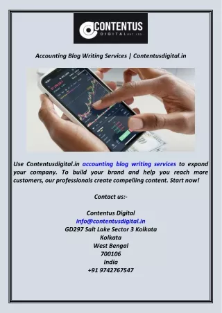 Accounting Blog Writing Services  Contentusdigital.in