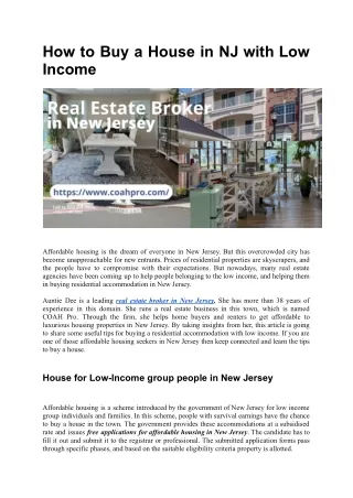 Real Estate Broker in New Jersey