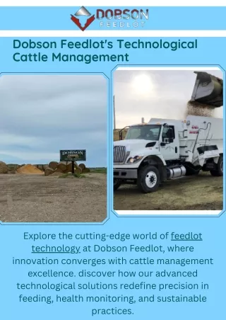 Get The Dobson Feedlot's Technological Cattle Management