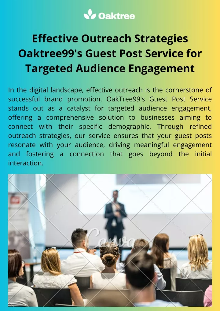 effective outreach strategies oaktree99 s guest