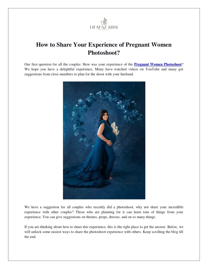 how to share your experience of pregnant women