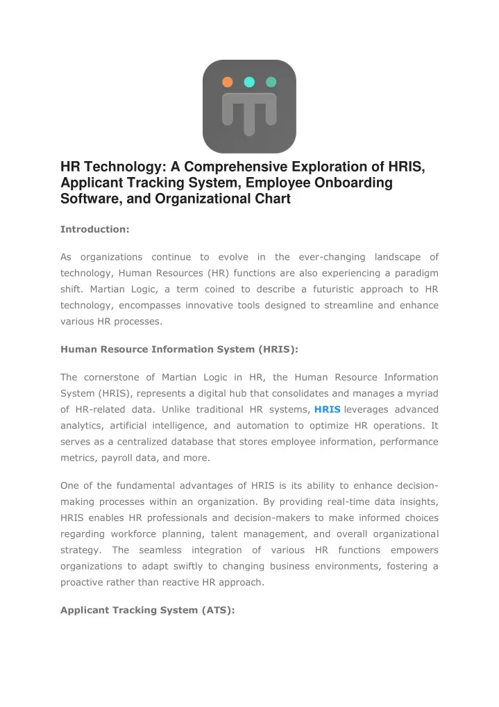 hr technology a comprehensive exploration of hris
