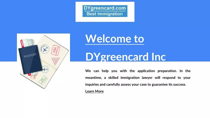 welcome to dygreencard inc