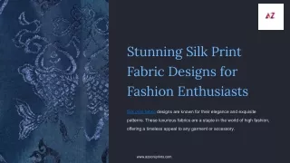 Stunning Silk Print Fabric Designs for Fashion Enthusiasts.