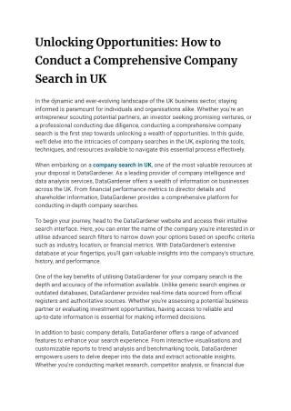 Unlocking Opportunities_ How to Conduct a Comprehensive Company Search in UK