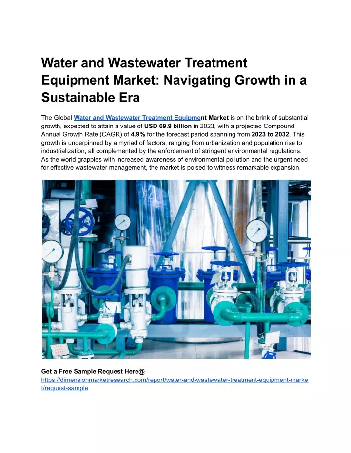 water and wastewater treatment equipment market