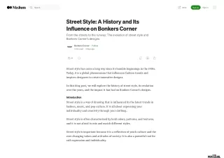 Street Style's Legacy_ Shaping Bonkers Corner Designs _ Medium blog