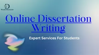 online dissertation writing