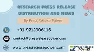 research press release distribution and news
