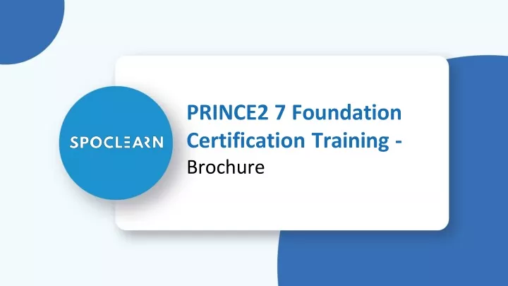 prince2 7 foundation certification training brochure