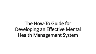 The How-To Guide for Developing an Effective Mental Health Management
