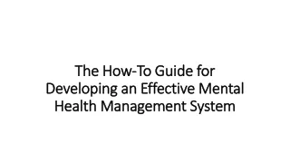 the how to guide for developing an effective mental health management system