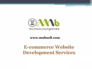 E-commerce Website Development Services