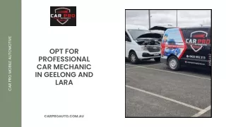 Opt for Professional Car Mechanic in Geelong and Lara