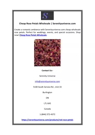 Cheap Rose Petals Wholesale | Serenityuniverse.com