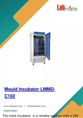 mould incubator lmmd c102