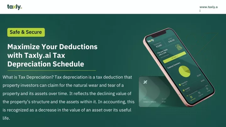 maximize your deductions with taxly ai tax depreciation schedule