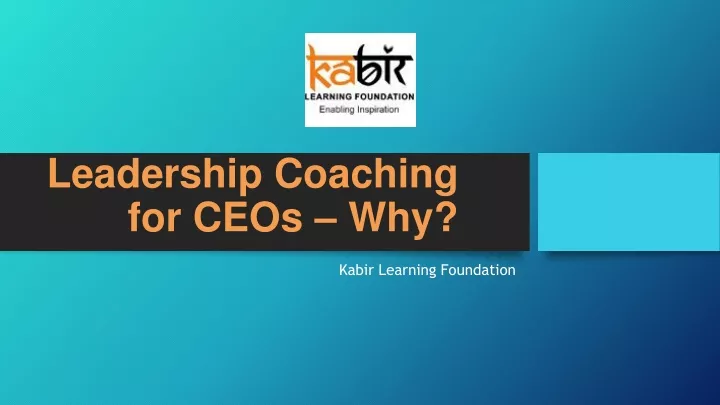 leadership coaching for ceos why