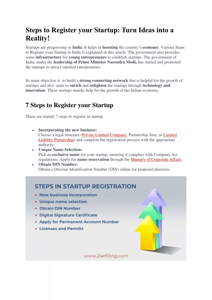steps to register your startup turn ideas into